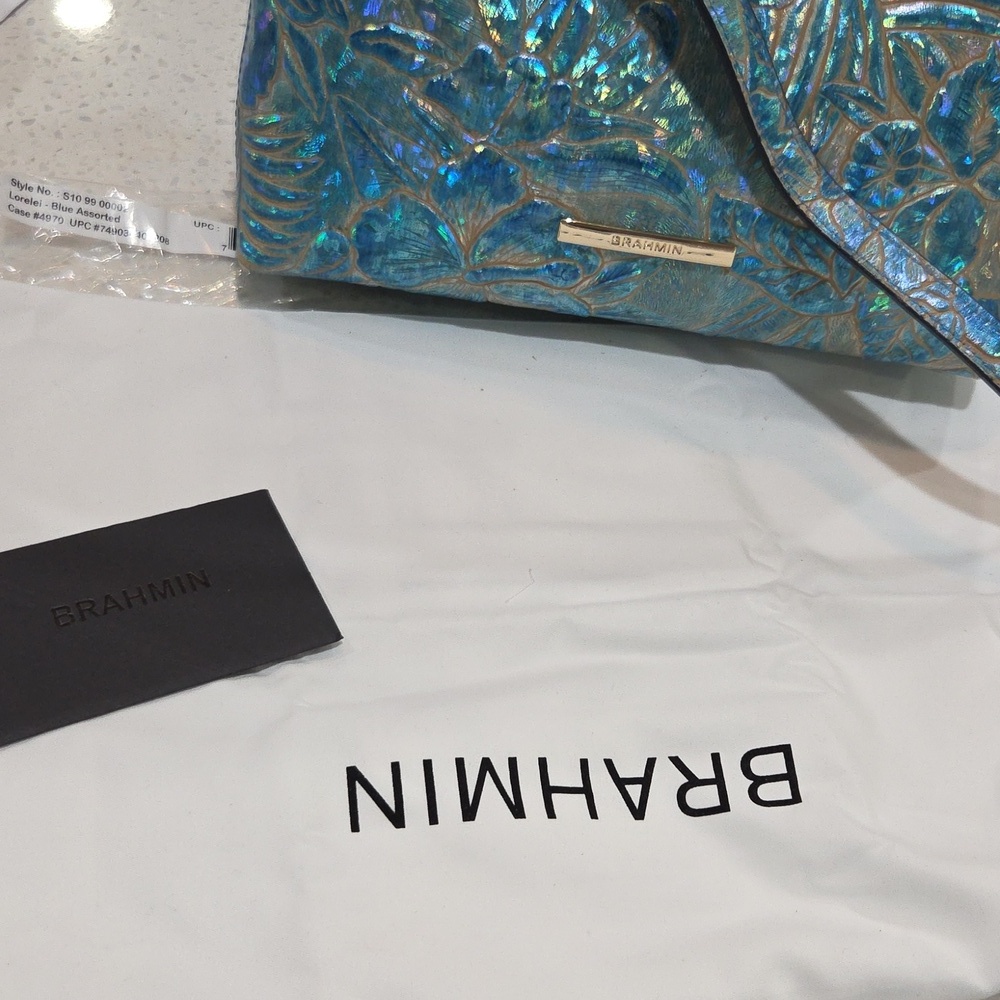 💙🔹️Brahmin 🔹️Blue Serenity  Sonic Lorelei  Genuine Leather  Shoulder Bag - Picture 13 of 13